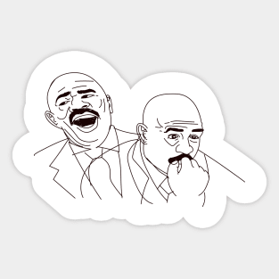 Steve Harvey Laughing Serious Meme Sticker